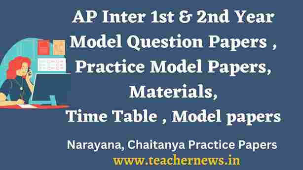 AP Inter 1st & 2nd Year Model Question Papers