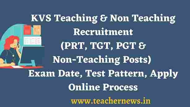 KVS Teaching & Non Teaching Recruitment