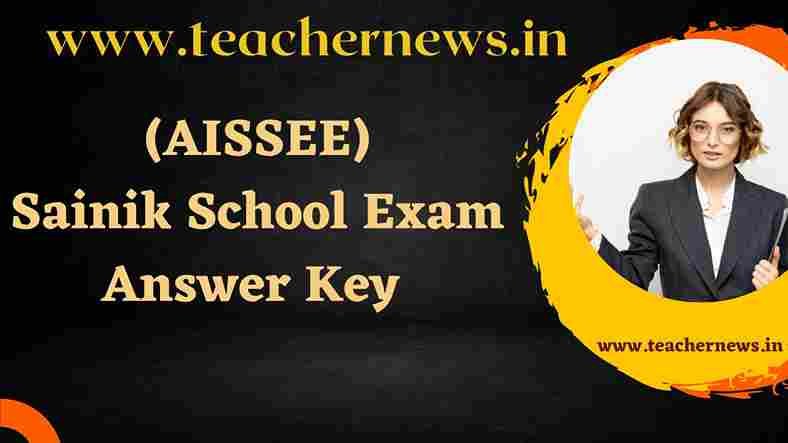 Sainik School Exam Answer Key