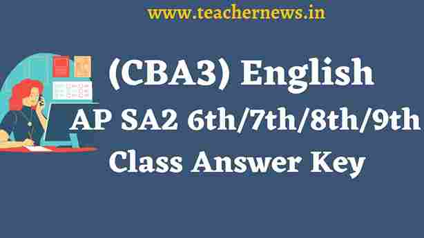AP SA2 English Answer Key Download 2026 for 6th, 7th, 8th, 9th Classes