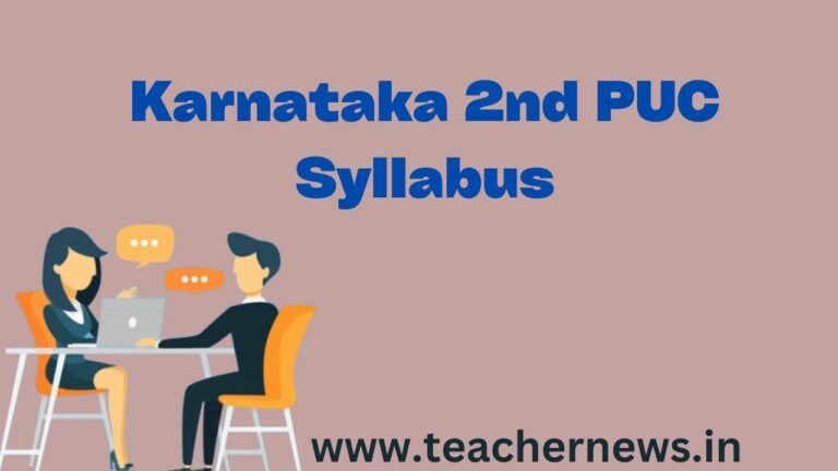 Karnataka 2nd PUC Syllabus
