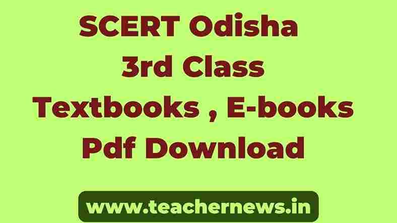 SCERT Odisha 3rd STD Textbooks