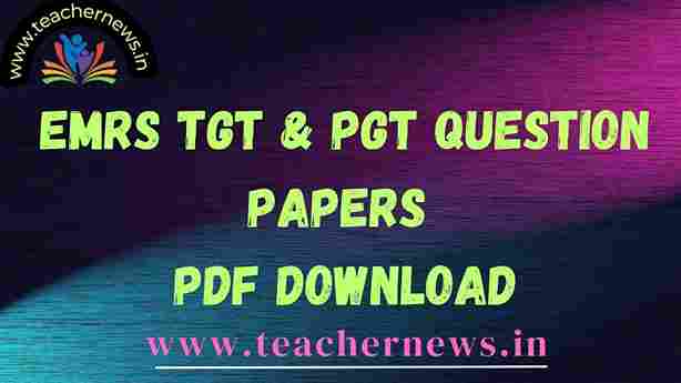 EMRS TGT & PGT Question Papers
