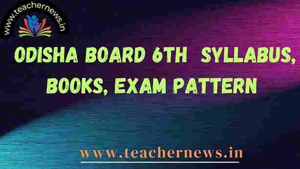 Odisha Board 6th Class Syllabus Pdf Download