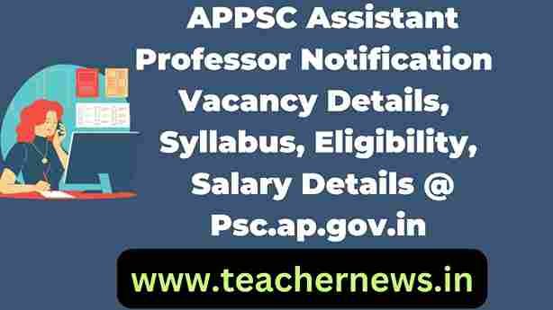 APPSC Assistant Professor Notification 2023_11zon