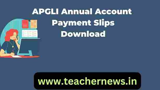 APGLI Annual Account Payment Slips