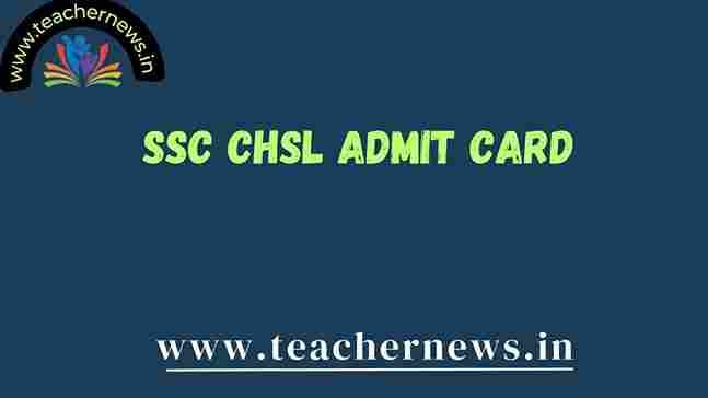 SSC CHSL Admit Card