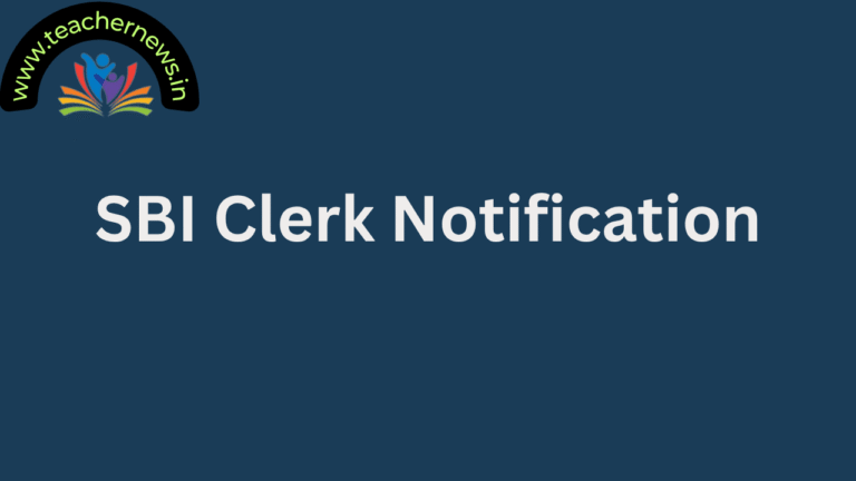 SBI Clerk Notification