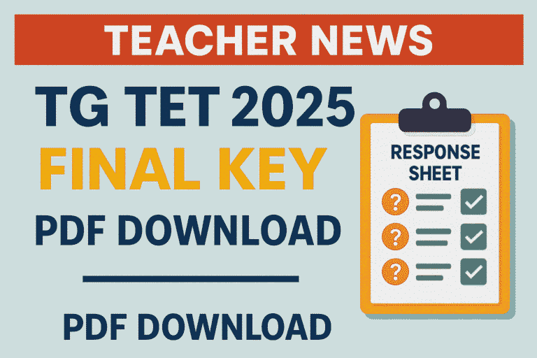 TG TET 2025 Final Key PDF Download & Response Sheet