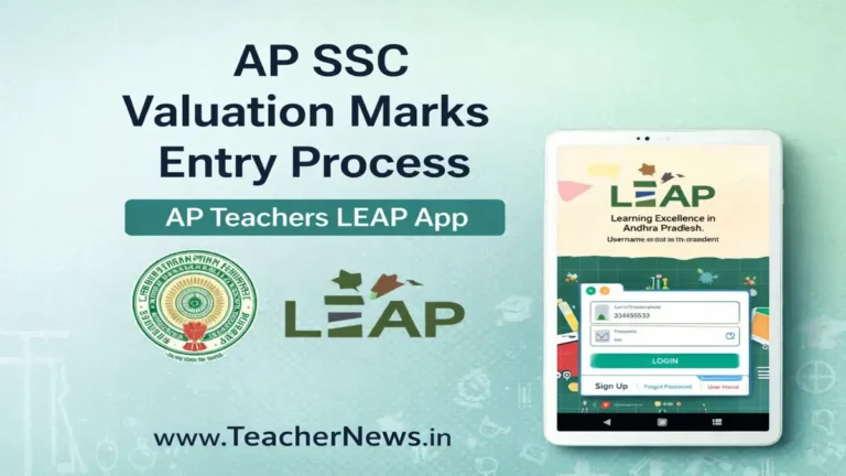 AP SSC Spot Valuation Marks Entry Process Guide 2026 for Teachers