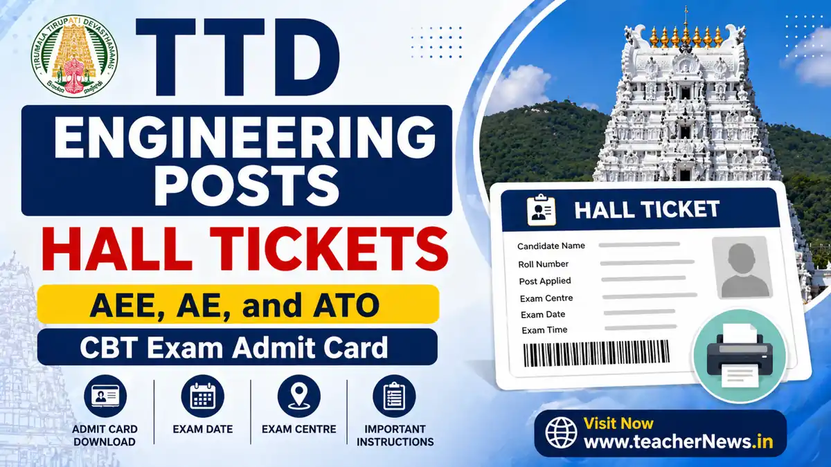TTD Engineering Posts Hall Tickets 2026 AEE AE ATO CBT Admit Card Guide